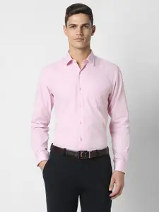 Peter England Men Pink Slim Fit Opaque Formal Shirt