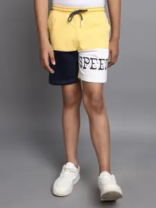 V-Mart Boys Colourblocked Regular Fit Mid-Rise Cotton Short