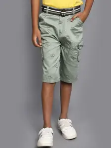 V-Mart Boys Conversational Printed Cotton Cargo Shorts
