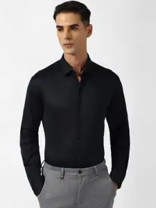 Van Heusen Checked Slim Fit Opaque Formal Shirt
