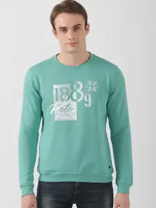 Peter England Casuals Long Sleeves Typography Printed Sweatshirt