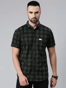 Majestic Man Men Comfort Slim Fit Buffalo Checks Pure Cotton Casual Shirt