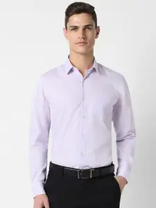 Peter England Slim Fit Checked Formal Shirt