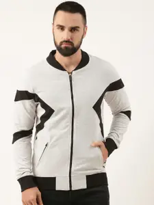 ARISE Men Printed Mock Collar Terry Sweatshirt