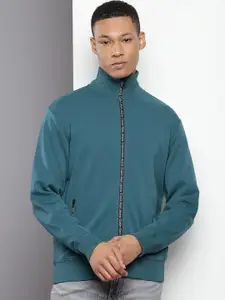 Calvin Klein Jeans Mock Collar Front Open Sweatshirt