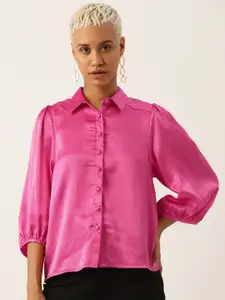 LABEL REGALIA Modern Boxy Puff Sleeves Casual Shirt