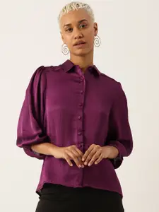 LABEL REGALIA Modern Boxy Puff Sleeves Casual Shirt