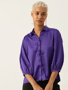 LABEL REGALIA Modern Boxy Puff Sleeves Casual Shirt