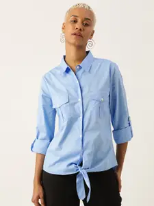 LABEL REGALIA Modern Casual Shirt with Tie-Ups Detail