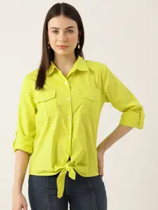 LABEL REGALIA Modern Casual Shirt with Tie-Ups Detail