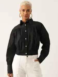 LABEL REGALIA Modern Puff Sleeves Boxy Casual Shirt