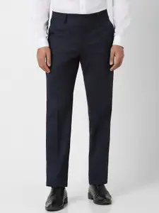 Van Heusen Men Slim Fit Mid-Rise Formal Trousers