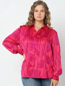 Vero Moda Geometric Printed Spread Collar Casual Shirt