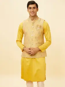 Manyavar Men Woven Design Brocade Nehru Jacket