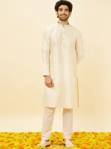 Manyavar Woven Design Regular Kurta With Pyjamas