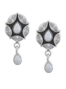 Silverwala 925 Sterling Silver Stone-Studded Drop Earrings