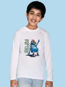 NUSYL Boys Typography Printed Full Sleeve Cotton T-shirt