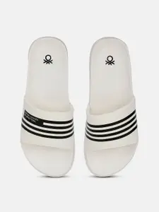 United Colors of Benetton Men Striped Sliders