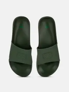 United Colors of Benetton Men Spliced Logo Sliders