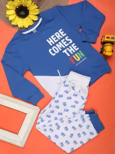 V-Mart Boys Printed T-shirt With Pyjamas
