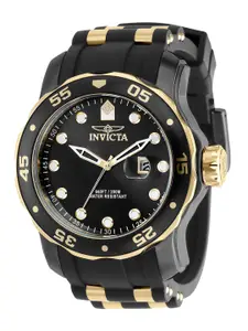 Invicta Men Pro Diver Quartz Black Dial Analog Watch 39414