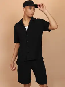 HIGHLANDER Textured Shirt Collar Shirt & Shorts