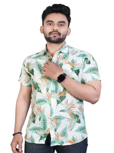Bought First Men Multicoloured Relaxed Floral Opaque Printed Party Shirt