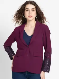 SHAYE Notched Lapel Collar Single-Breasted Party Blazer