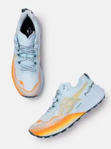 ASICS Men Woven Design Round-Toe Fujispeed 2 Running Shoes with Brand Logo Detail