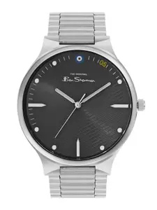BEN SHERMAN Men Patterned Dial & Stainless Steel Straps Analogue Watch BS099BSM