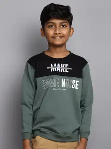 V-Mart Boys Typography Printed Pullover Sweatshirt