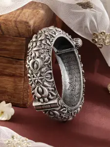 Rubans Rhodium-Plated Bangle-Style Bracelet