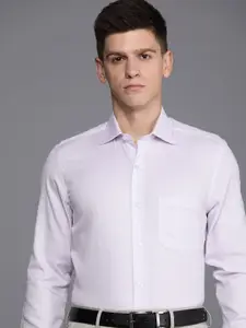 Louis Philippe Self Design Classic Fit Pure Cotton Formal Shirt