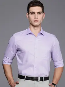 Louis Philippe Pure Cotton Self Design Textured Classic Opaque Formal Shirt