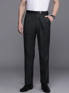 Louis Philippe Men Solid Classic Fit Formal Trousers