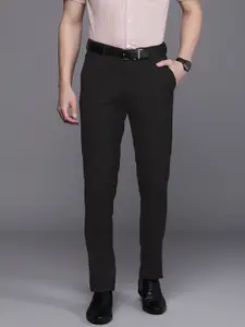 Louis Philippe Men Textured Formal Trousers