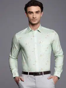 Louis Philippe Pure Cotton Slim Fit Floral Printed Formal Shirt