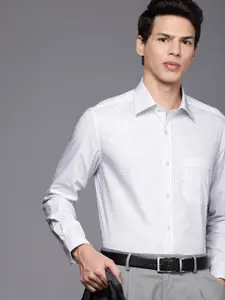 Louis Philippe Pure Cotton Classic Fit Ethnic Motifs Printed Formal Shirt