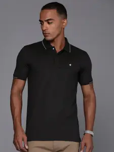 Louis Philippe Ath.Work Solid Polo Collar Slim Fit T-shirt