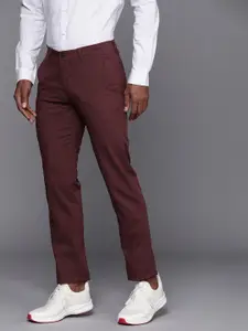 Louis Philippe Ath.Work Men Tapered Fit Low-Rise Chinos Trousers