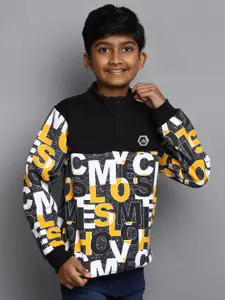 V-Mart Boys Typography Printed Fleece Sweatshirt