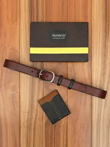 BuckleUp Men Belt & Wallet Accessory Gift Set