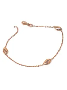 MANNASH Rose Gold Sterling Silver Rose Gold-Plated Link Bracelet
