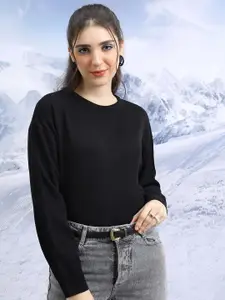 Basics By Tokyo Talkies Acrylic Pullover Sweater