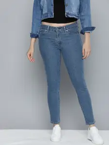 Levis Women Mid Rise 711 Skinny Fit Light Fade Stretchable Jeans