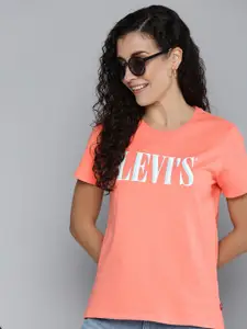 Levis Brand Logo Printed Pure Cotton T-shirt