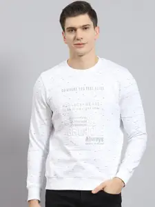 Monte Carlo Typography Printed Round Neck Cotton Pullover Sweatshirt