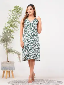Riara Floral Printed A-Line Dress