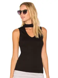 Dracht Keyhole Neck Sleeveless Fitted Top