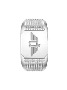 Police Silver-Plated Wing Logo Finger Ring